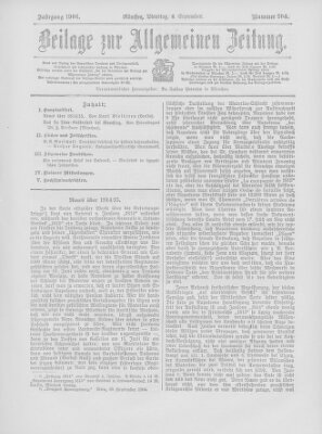 Allgemeine Zeitung Tuesday 4. September 1906