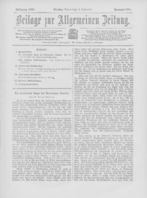 Allgemeine Zeitung Donnerstag 6. September 1906