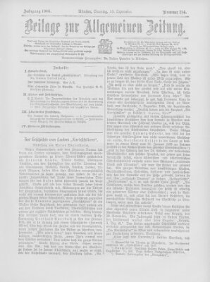 Allgemeine Zeitung Samstag 15. September 1906