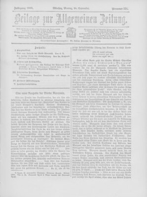 Allgemeine Zeitung Montag 24. September 1906