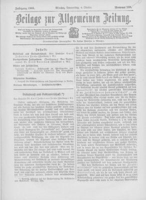 Allgemeine Zeitung Donnerstag 4. Oktober 1906