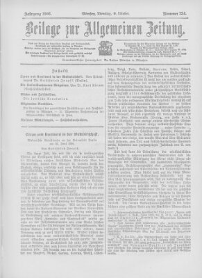 Allgemeine Zeitung Dienstag 9. Oktober 1906