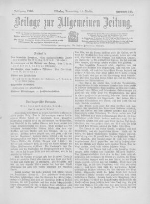 Allgemeine Zeitung Donnerstag 18. Oktober 1906