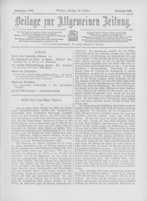 Allgemeine Zeitung Freitag 26. Oktober 1906