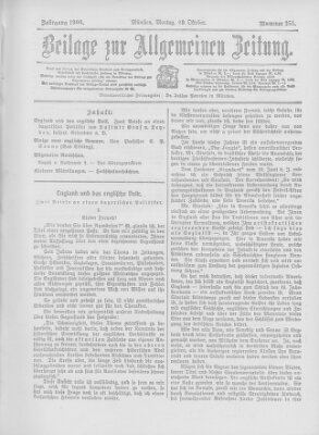 Allgemeine Zeitung Montag 29. Oktober 1906