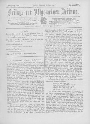 Allgemeine Zeitung Samstag 3. November 1906