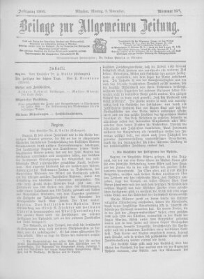 Allgemeine Zeitung Montag 5. November 1906