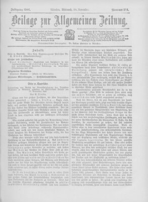 Allgemeine Zeitung Mittwoch 14. November 1906