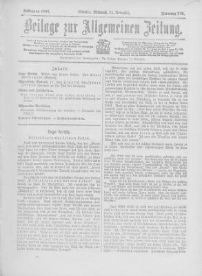 Allgemeine Zeitung Mittwoch 21. November 1906