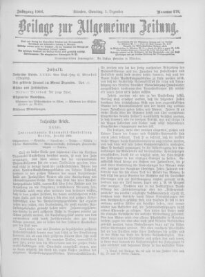 Allgemeine Zeitung Samstag 1. Dezember 1906