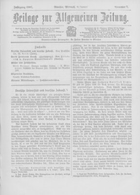 Allgemeine Zeitung Mittwoch 9. Januar 1907