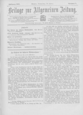 Allgemeine Zeitung Donnerstag 10. Januar 1907