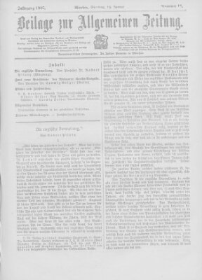 Allgemeine Zeitung Dienstag 15. Januar 1907