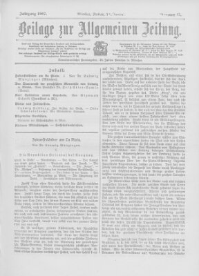 Allgemeine Zeitung Freitag 18. Januar 1907