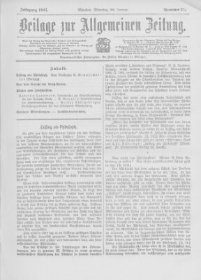 Allgemeine Zeitung Dienstag 29. Januar 1907