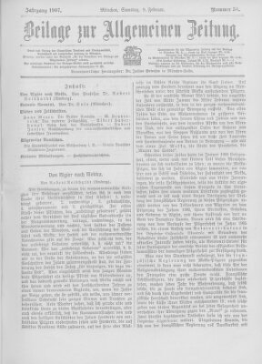 Allgemeine Zeitung Samstag 9. Februar 1907