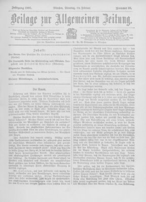 Allgemeine Zeitung Dienstag 12. Februar 1907