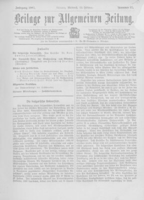 Allgemeine Zeitung Mittwoch 13. Februar 1907