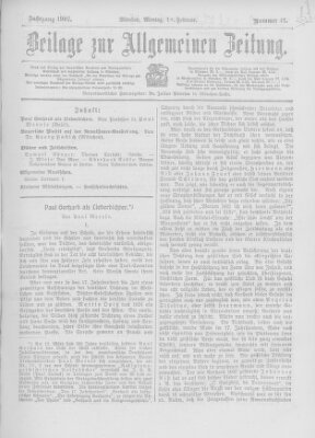 Allgemeine Zeitung Montag 18. Februar 1907