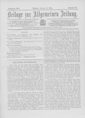 Allgemeine Zeitung Sonntag 31. März 1907