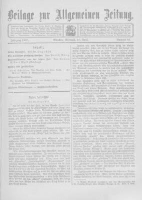 Allgemeine Zeitung Mittwoch 10. April 1907