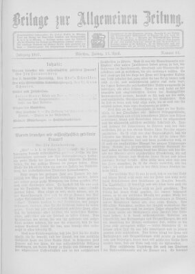 Allgemeine Zeitung Freitag 12. April 1907