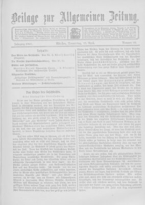 Allgemeine Zeitung Donnerstag 25. April 1907