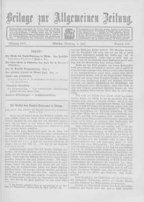 Allgemeine Zeitung Dienstag 4. Juni 1907