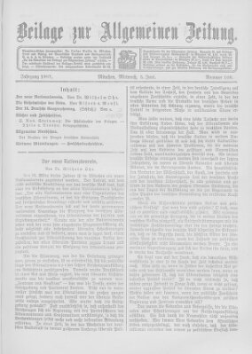 Allgemeine Zeitung Mittwoch 5. Juni 1907