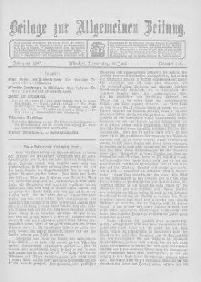 Allgemeine Zeitung Donnerstag 20. Juni 1907