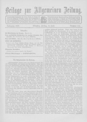 Allgemeine Zeitung Freitag 21. Juni 1907