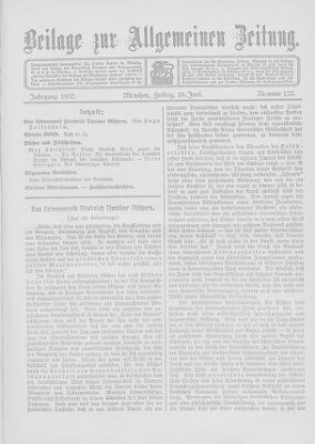 Allgemeine Zeitung Freitag 28. Juni 1907