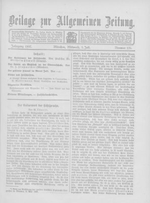 Allgemeine Zeitung Mittwoch 3. Juli 1907