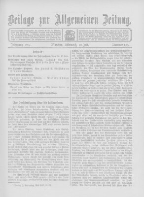 Allgemeine Zeitung Mittwoch 10. Juli 1907