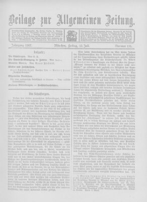 Allgemeine Zeitung Freitag 12. Juli 1907