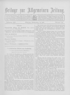 Allgemeine Zeitung Donnerstag 18. Juli 1907