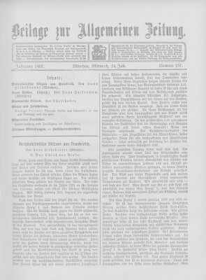 Allgemeine Zeitung Mittwoch 24. Juli 1907