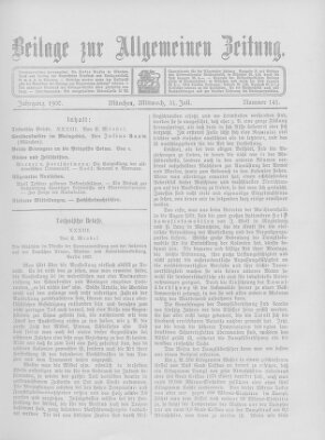 Allgemeine Zeitung Mittwoch 31. Juli 1907