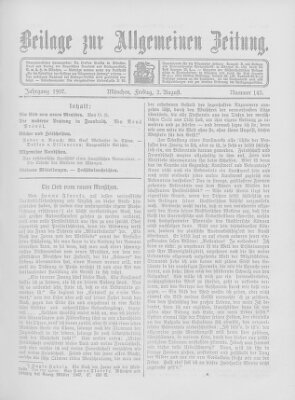 Allgemeine Zeitung Freitag 2. August 1907