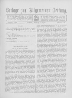 Allgemeine Zeitung Dienstag 6. August 1907