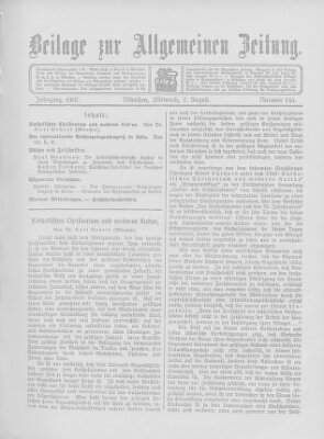 Allgemeine Zeitung Mittwoch 7. August 1907