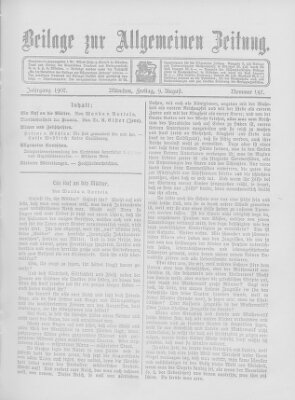 Allgemeine Zeitung Freitag 9. August 1907