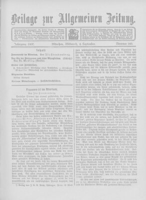 Allgemeine Zeitung Mittwoch 4. September 1907