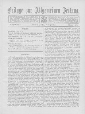 Allgemeine Zeitung Freitag 27. September 1907