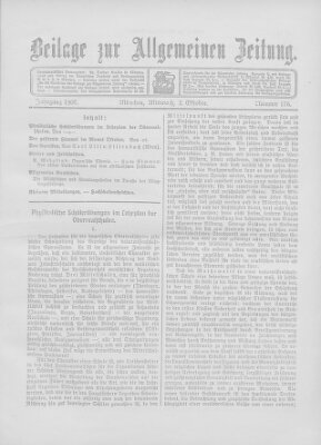 Allgemeine Zeitung Mittwoch 2. Oktober 1907