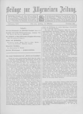 Allgemeine Zeitung Freitag 18. Oktober 1907