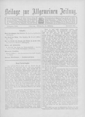 Allgemeine Zeitung Mittwoch 23. Oktober 1907