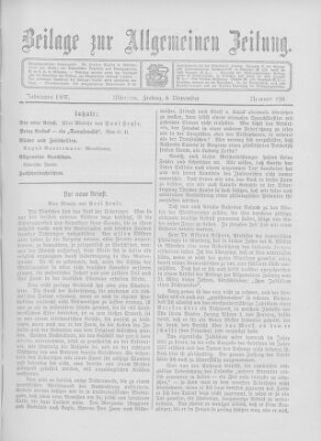 Allgemeine Zeitung Freitag 8. November 1907