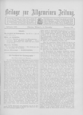 Allgemeine Zeitung Mittwoch 13. November 1907