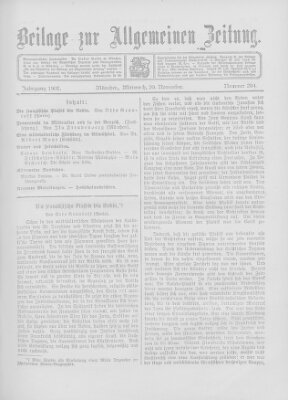 Allgemeine Zeitung Mittwoch 20. November 1907